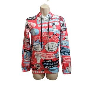 Rick & Morty Pop Comic Style SMALL Hoodie NWOT